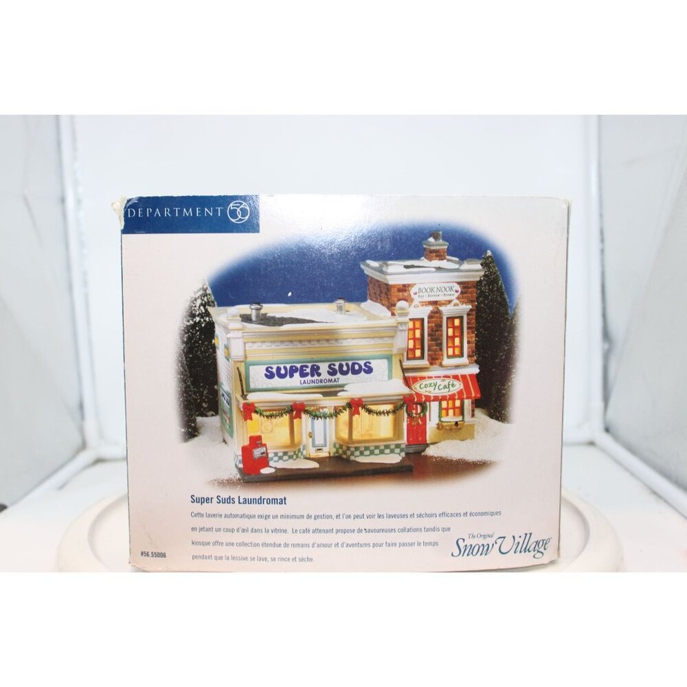 Dept 56 Snow Village - Super Suds Laundromat
